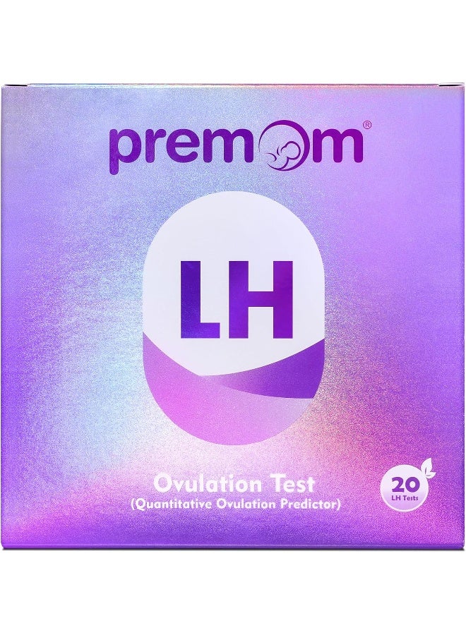 Premom Quantitative Ovulation Test Strips, Ovulation Predictor Kit With Smart Digital Ovulation Reader App, Numerical Ovulation Tests, 20 Lh Tests - Image 1